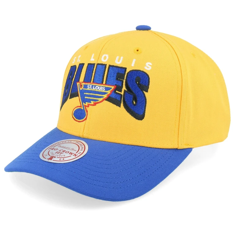 Men's NHL Boom Text Pro Snapback Vntg Blues Snapback Caps
