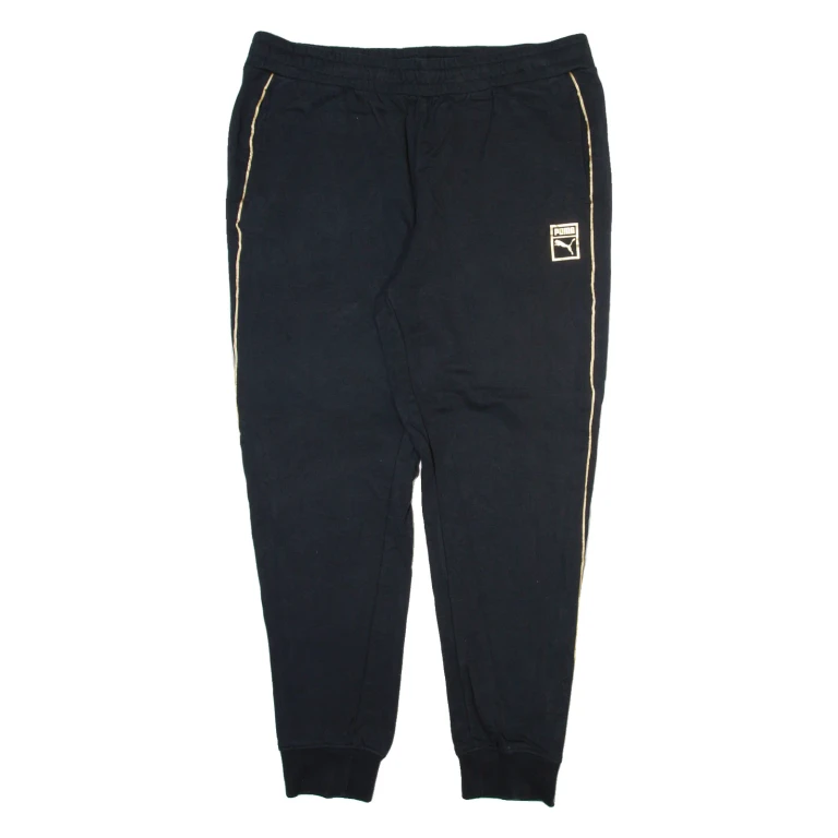 PUMA Mens Joggers Black Tapered XL W36 L30