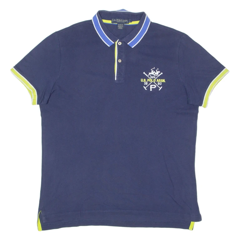 US POLO ASSN Mens Polo Shirt Blue L