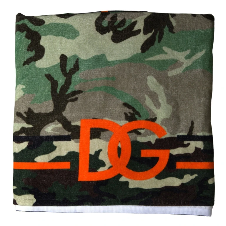 Dolce & Gabbana Multicolor Printed Cotton Wrap Shawl Scarf - Men