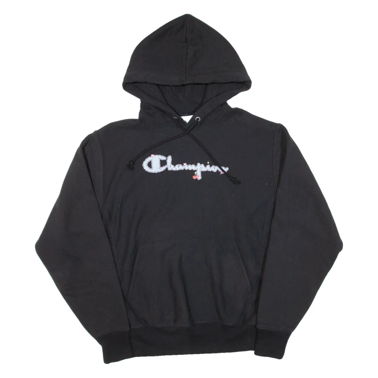 CHAMPION REVERSE WEAVE Womens Black Hoodie M