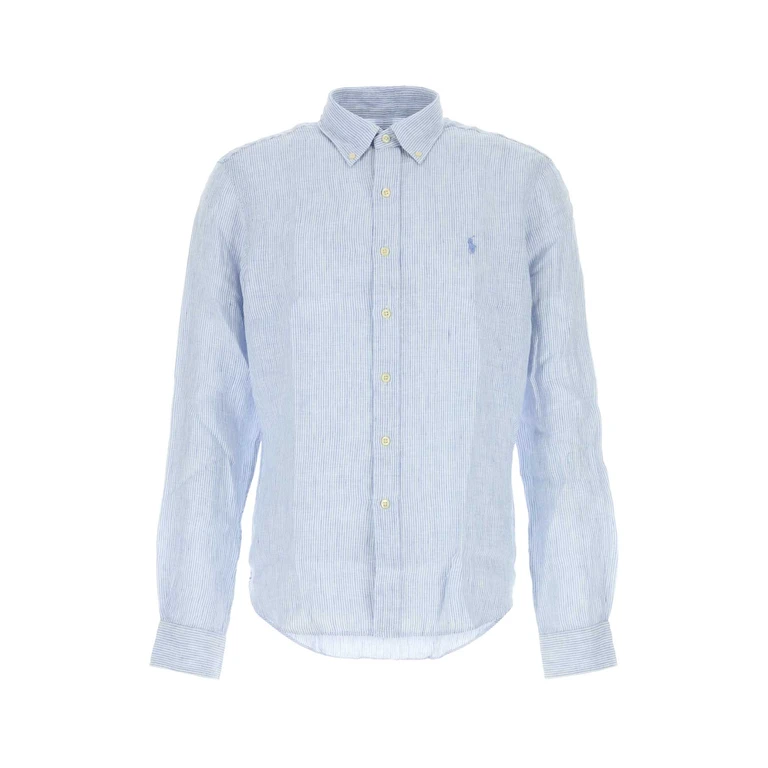 Polo Ralph Lauren Embroidered Linen Shirt 6671acabanabluewhite Exterior: Camicie - Men