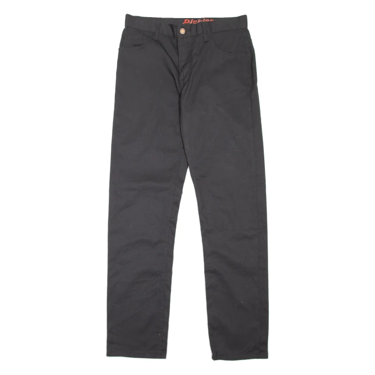 DICKIES Workwear Mens Trousers Black Slim Tapered W28 L32