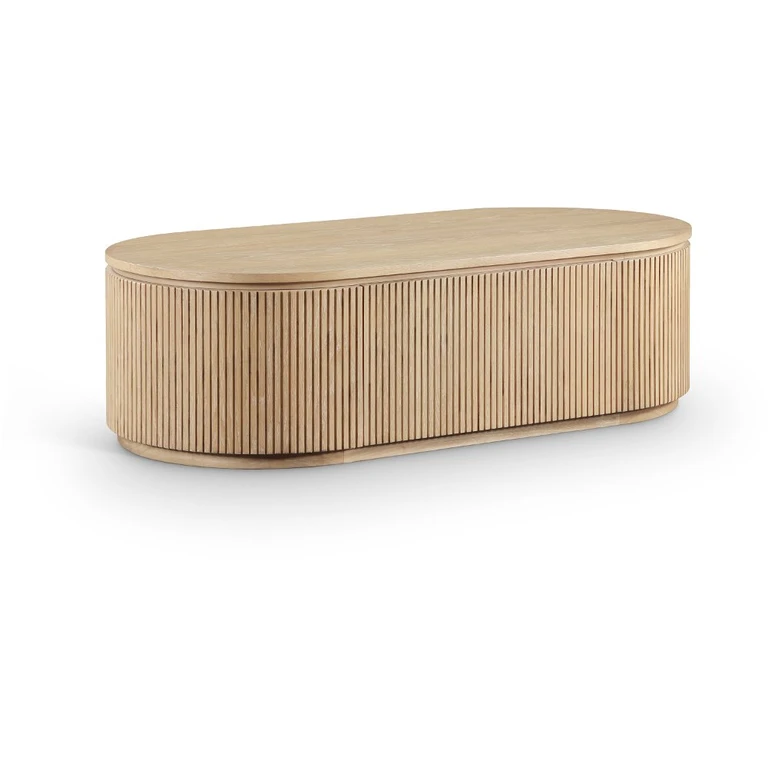 Moana Natural Solid Wood Storage Coffee Table