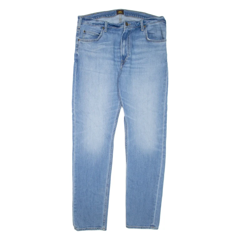LEE Mens Jeans Blue Regular Tapered Stone Wash W36 L34
