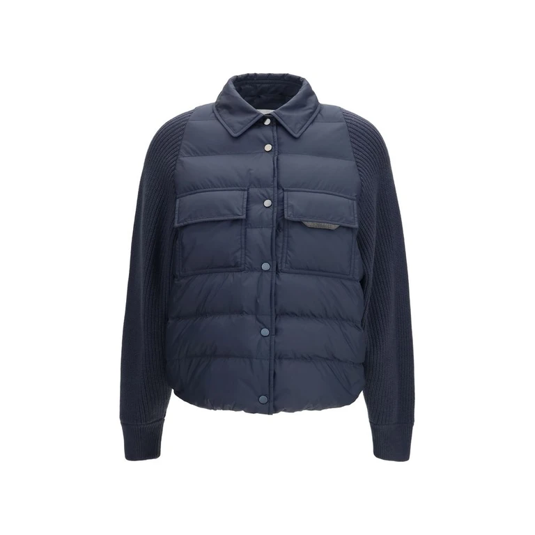 Brunello Cucinelli Blue Polyester Jacket Clothing - Women