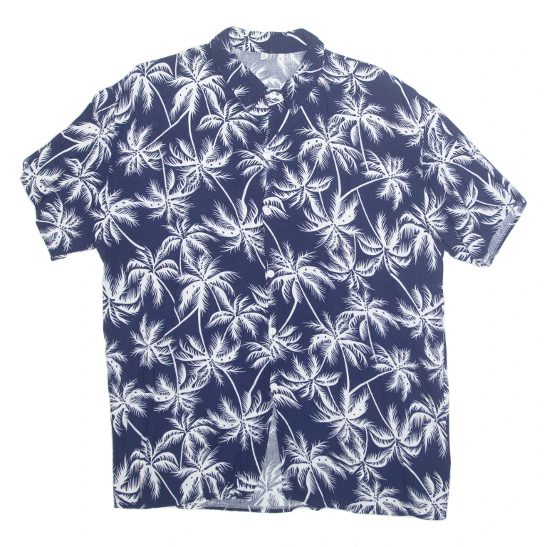 Womens Printed Blouse Blue Floral 2XL