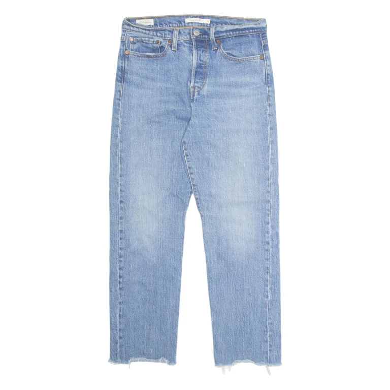 LEVI'S BIG E Womens Jeans Blue Regular Straight Stone Wash W28 L26