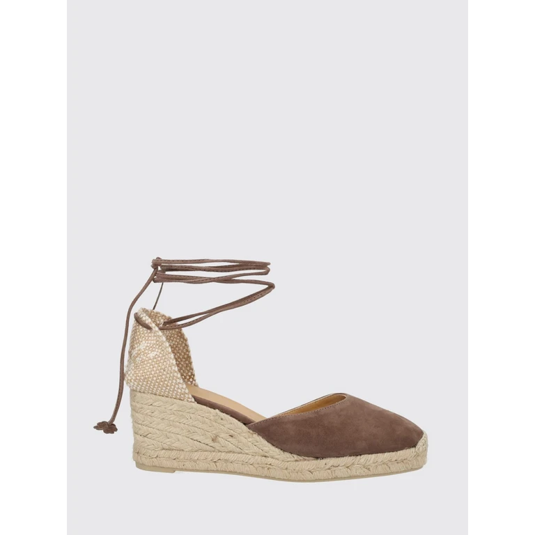 Carina Suede Espadrilles with Mid Wedge Heel and Ankle Ties (0217412006)