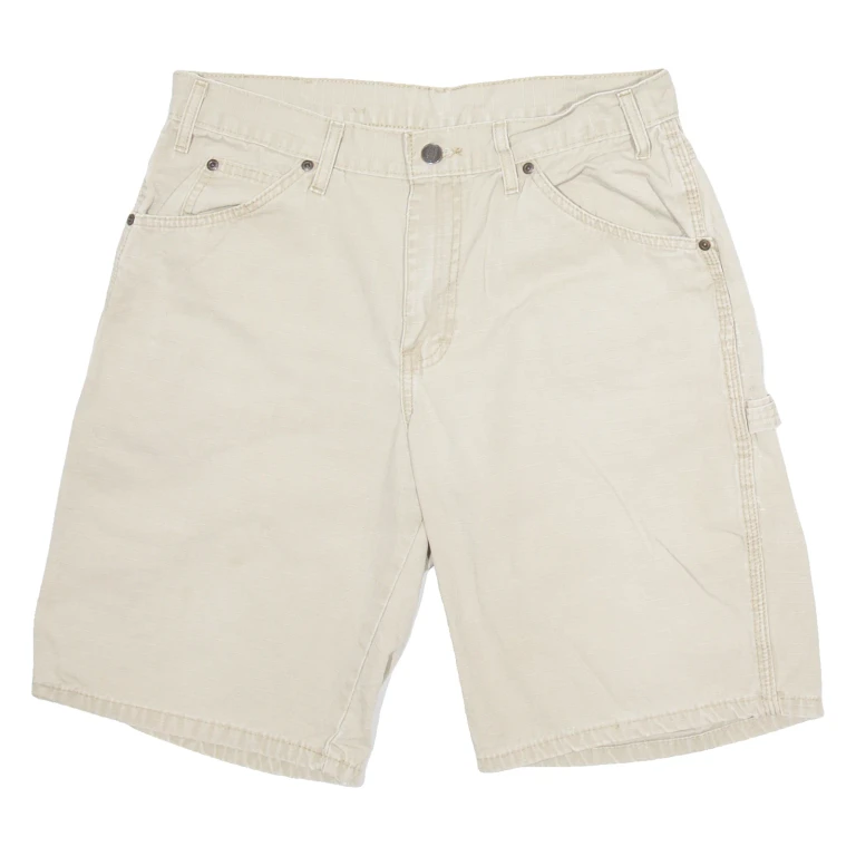 DICKIES Mens Workwear Shorts Brown M W32