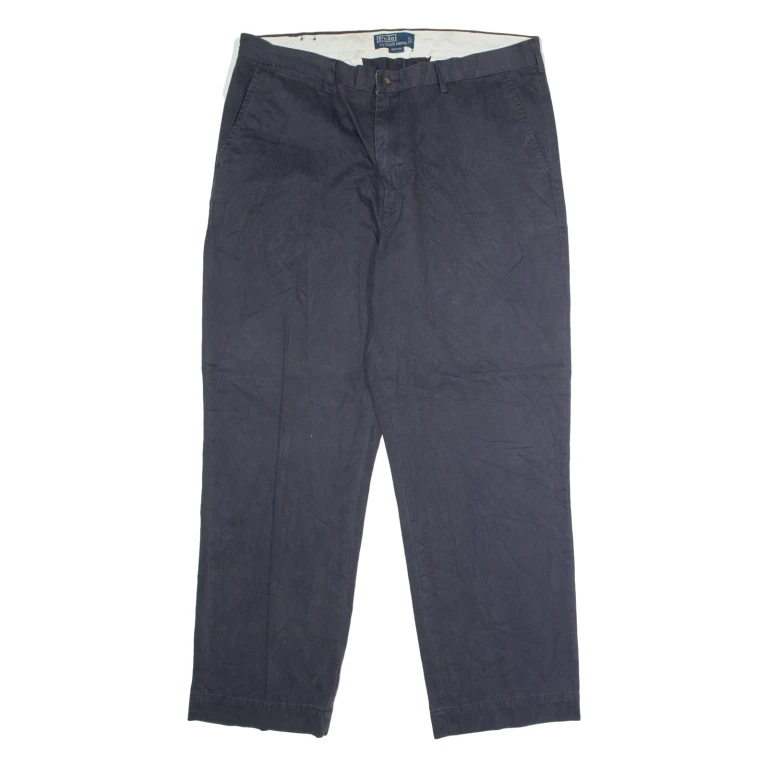 POLO RALPH LAUREN Chino Mens Twill Trousers Blue Regular Straight W38 L30