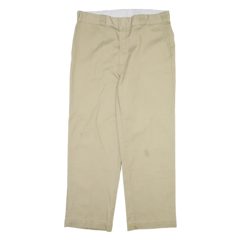 DICKIES Mens Trousers Beige Regular Straight W34 L28