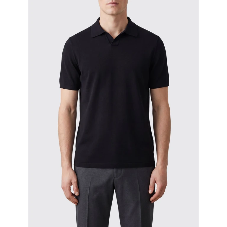 Short-Sleeved Polo Shirt Knitted in Silk and Cashmere (30342313)