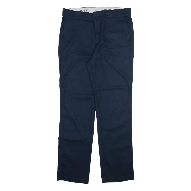 DICKIES 776f Womens Trousers Blue Regular Straight W32 L31