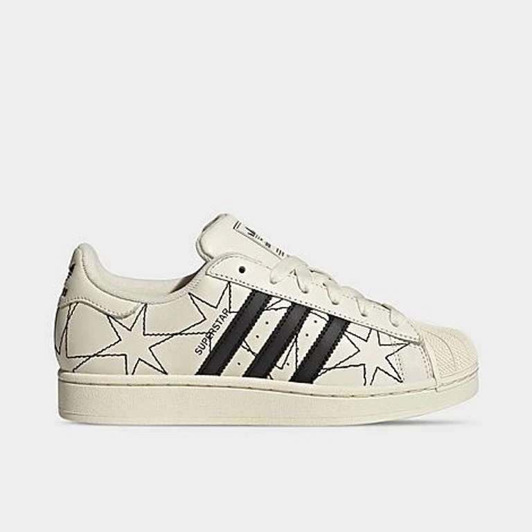 adidas Women's Originals Superstar II Casual Shoes in Cream White/Core Black/Cream White Size: 5.0