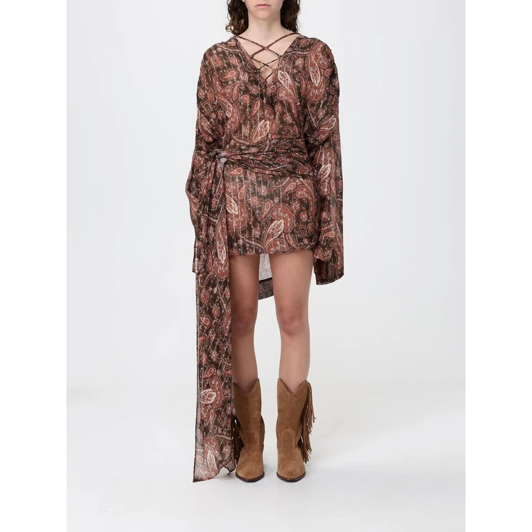 Asymmetric Printed Silk Blend Dress (TM190125BTNV143873)