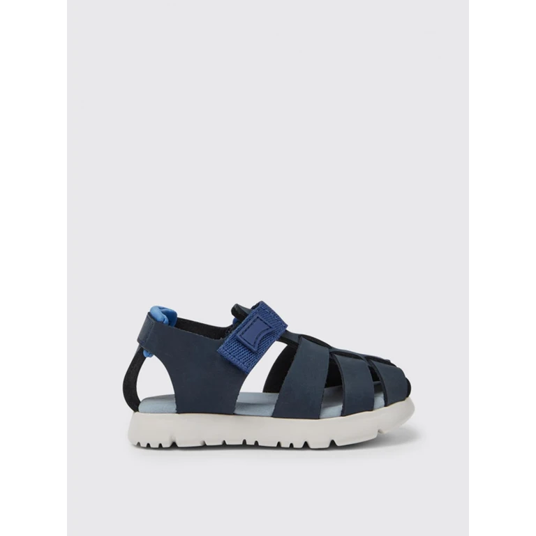 Oruga sandals in calfskin and fabric (K800489-001ORUGA0)