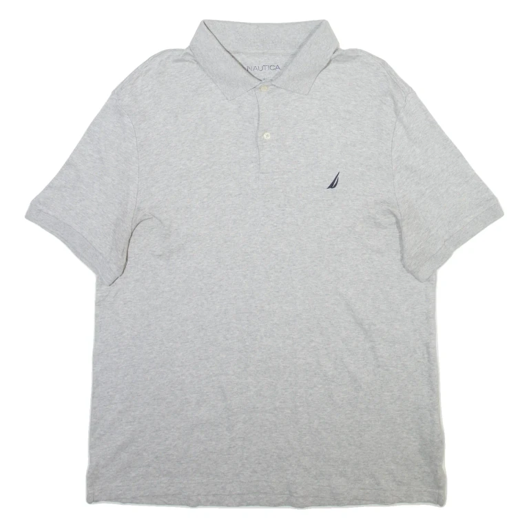 NAUTICA Mens Polo Shirt Grey XL