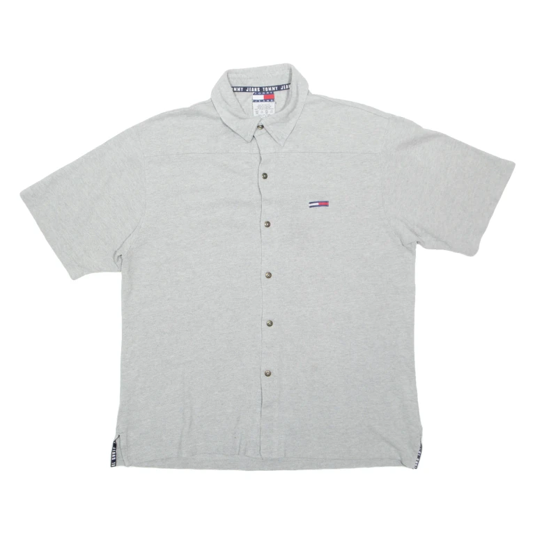 TOMMY HILFIGER Mens Polo Shirt Grey L