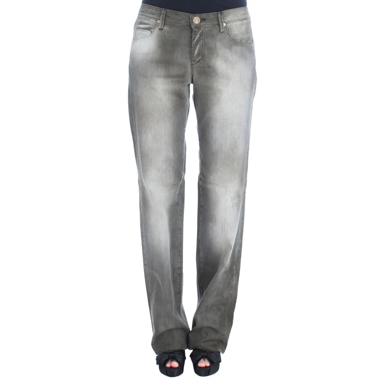 Ermanno Scervino Gray Cotton Blend Loose Fit Boyfriend Jeans Clothing - Women