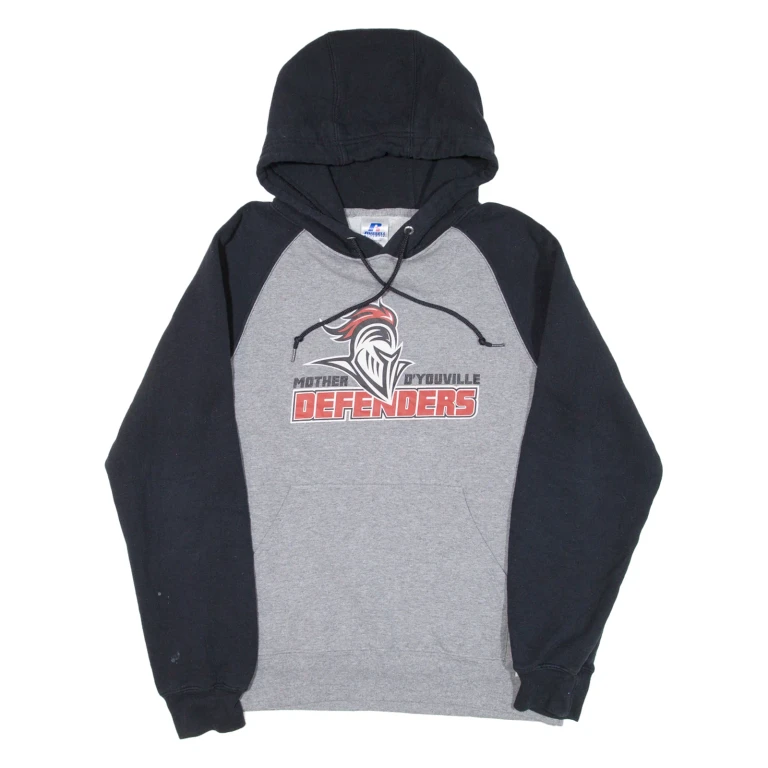 RUSSELL ATHLETIC Defenders Mens Grey Hoodie USA S