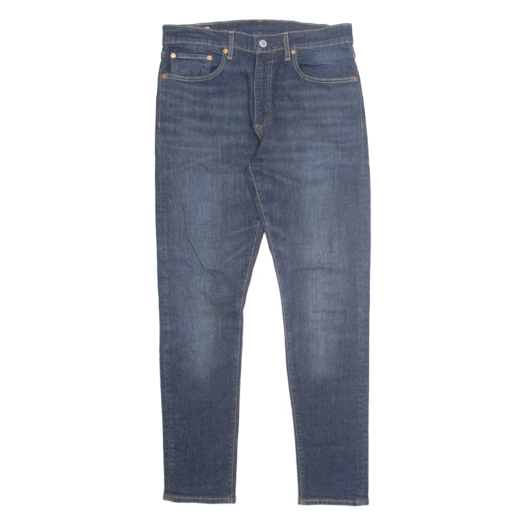 LEVI'S 512 BIG E Jeans Mens Blue Slim Tapered Stone Wash W32 L32