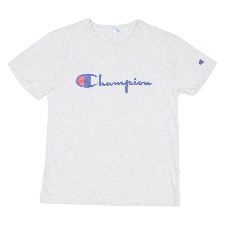 CHAMPION Womens T-Shirt Grey XS