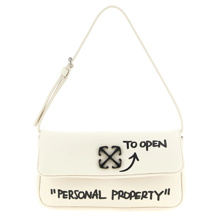Off-White Bicolor Lamb Leather Shoulder Bag - Women