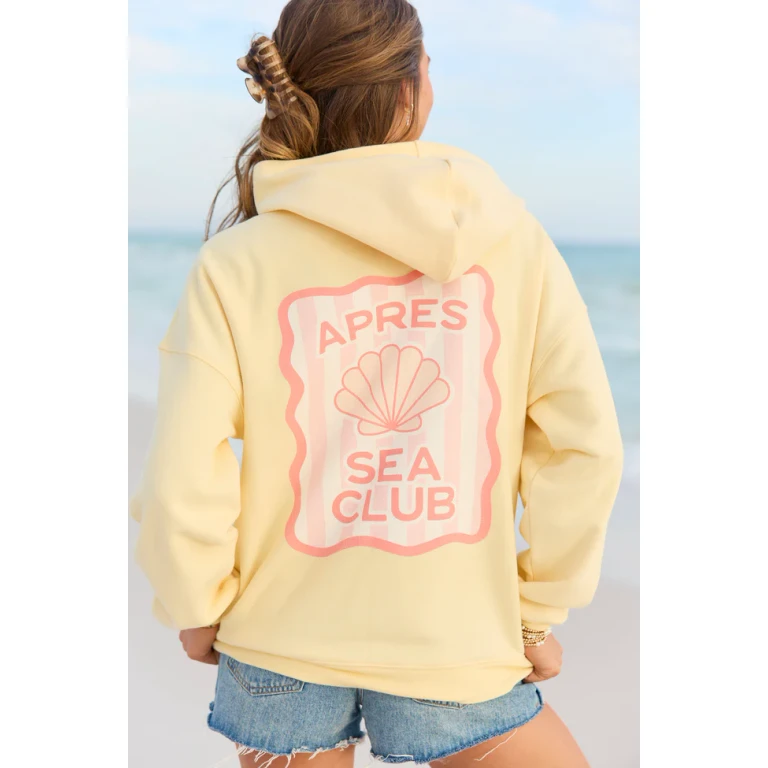 Apres Sea Club Yellow Graphic Hoodie