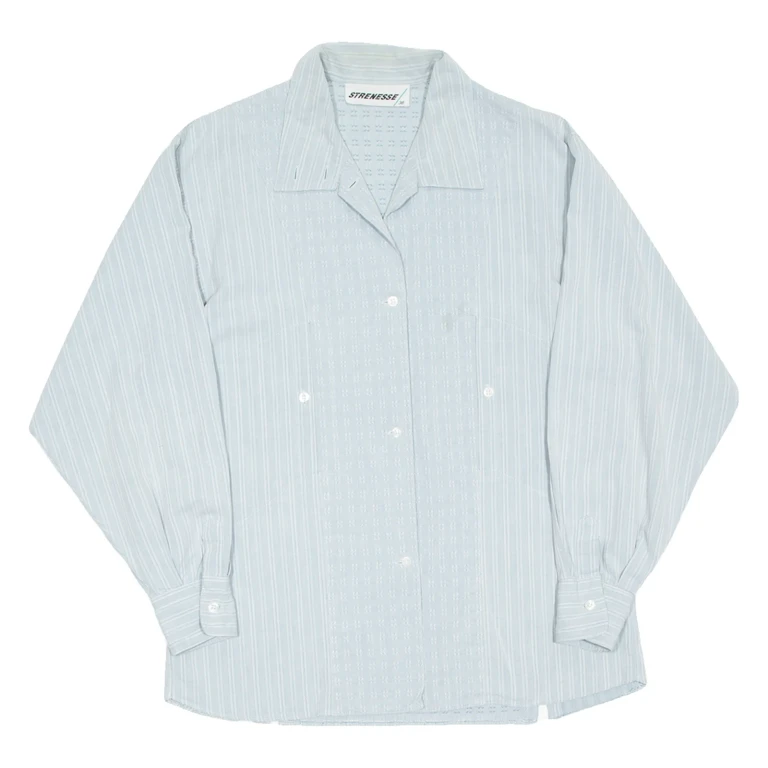 Womens Shirt Blue Striped Long Sleeve M
