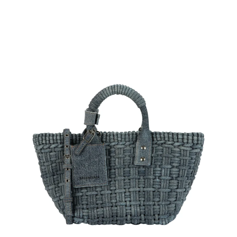 Bistro Xs Basket Top Handle Bag in Denim