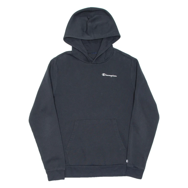 CHAMPION Mens Black Hoodie S