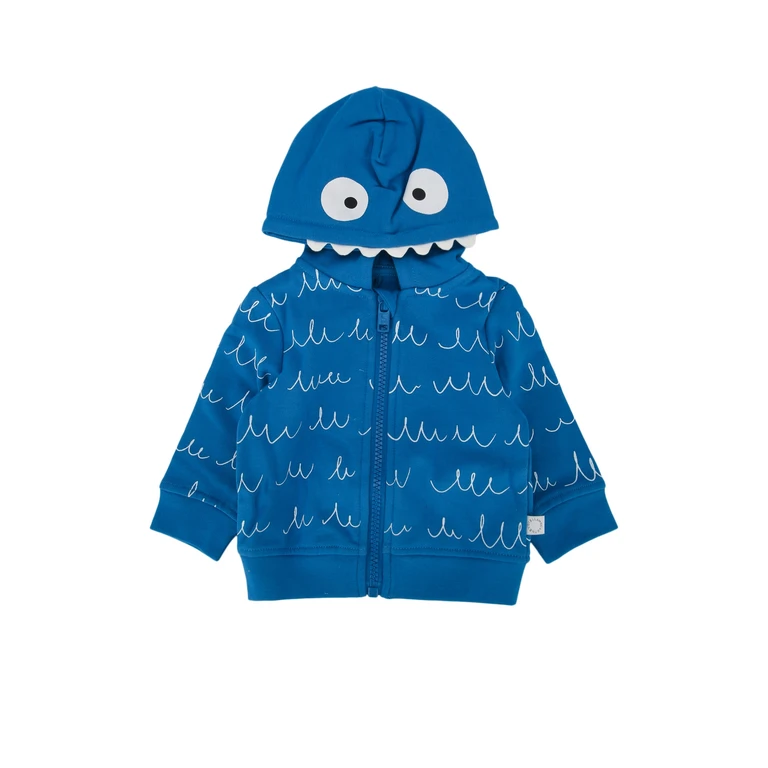 Stella Mccartney Kids Jersey Cardigan Azzurrobianco Cotton Felpe