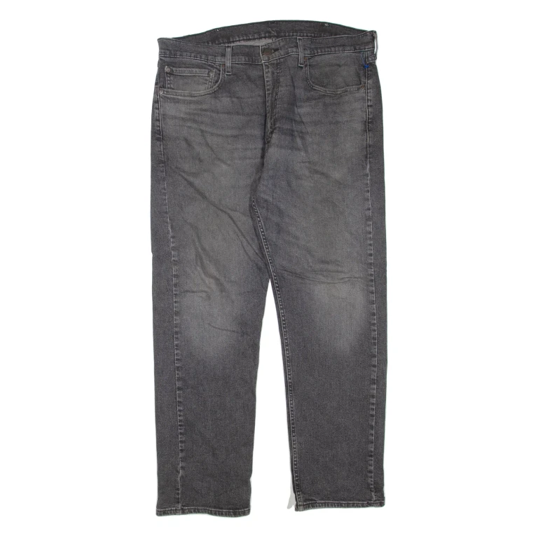 LEVI'S 505 Jeans Mens Grey Regular Straight W38 L30