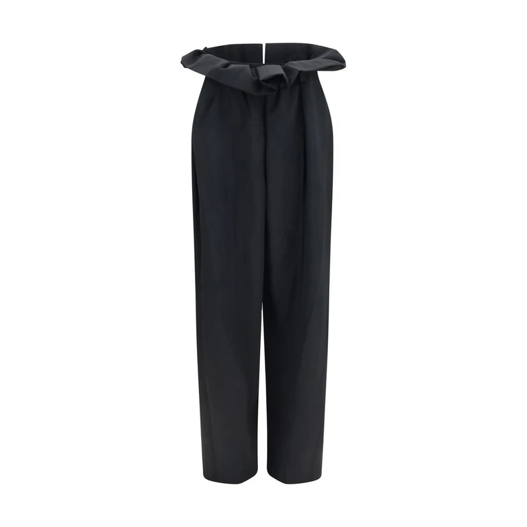 Black Wool Oves Aries Casual Pants - Women