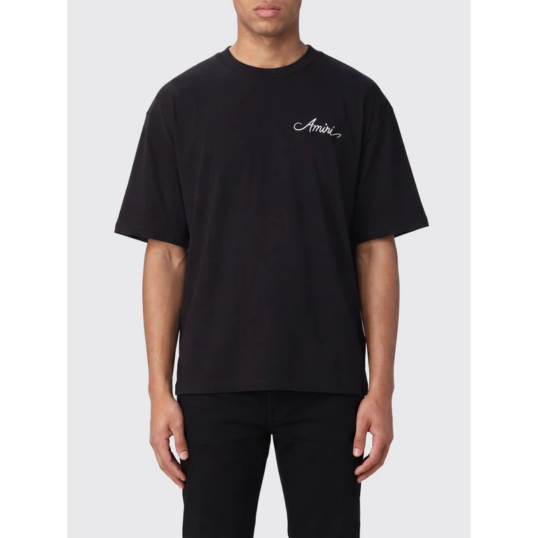 Relaxed-Fit Dropped-Shoulder T-Shirt with Graphic Print (AMTOJR1172BLACK)