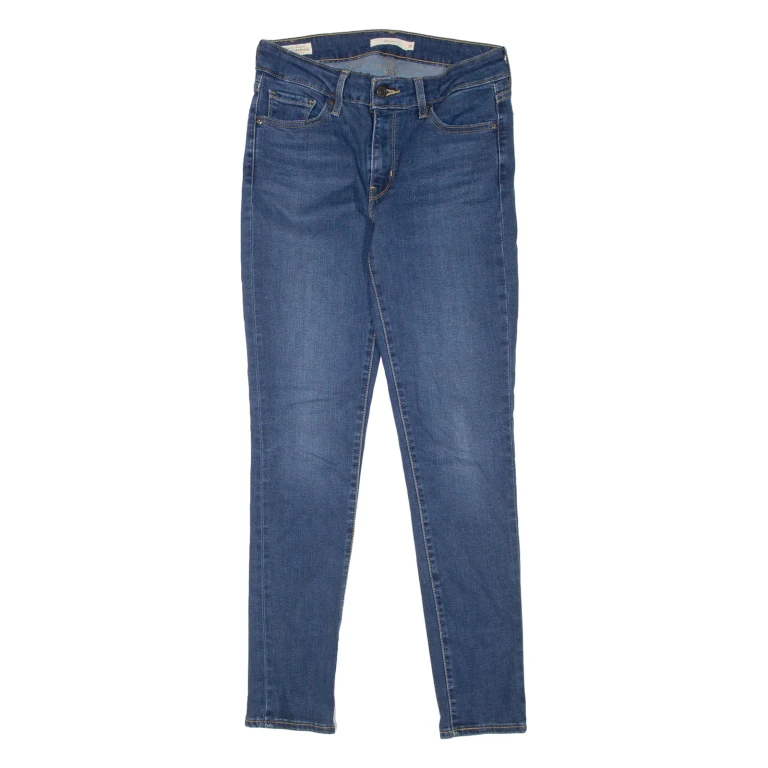LEVI'S 711 BIG E Womens Jeans Blue Slim Skinny W26 L28