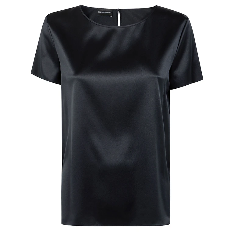 EMPORIO ARMANI Camicia In Seta Nera "8N2k15.2Nxxz"