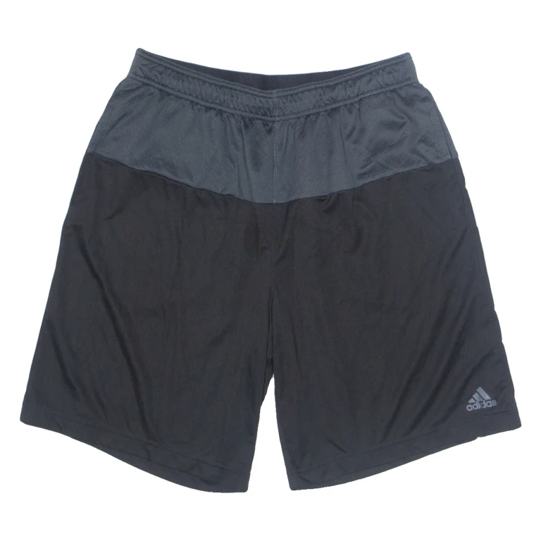 ADIDAS Mens Sports Shorts Black Relaxed L W31