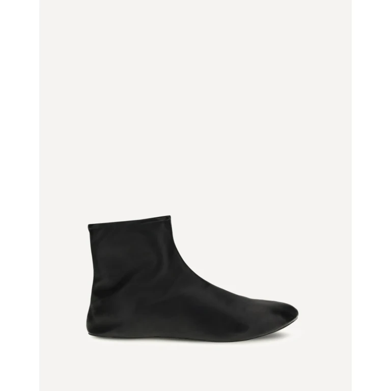 THE ROW Leather ankle Boots lined with soft shearling Female 41