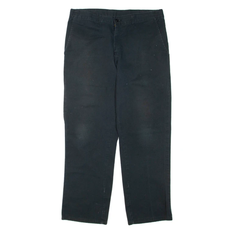 DICKIES Mens Trousers Black Regular Tapered W32 L30