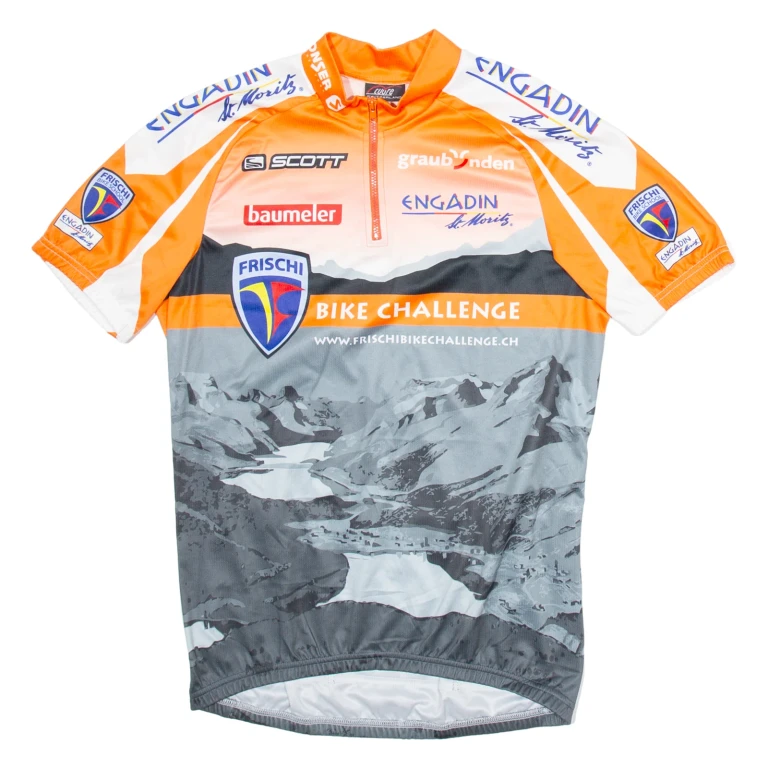CUORE Cycling Mens Jersey Orange 1/4 Zip M