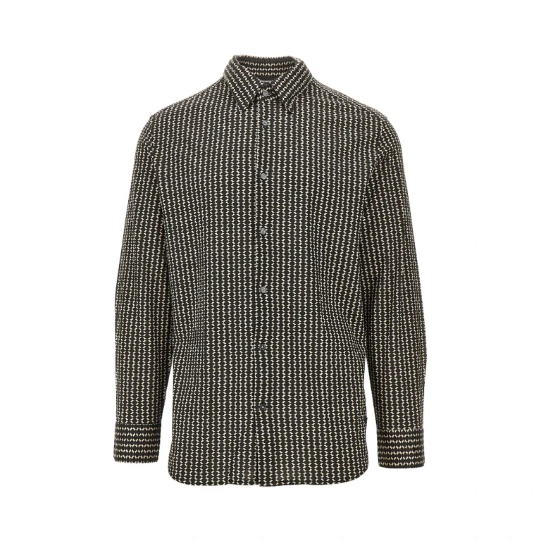 EMPORIO ARMANI Printed lyocell-blend shirt Man S