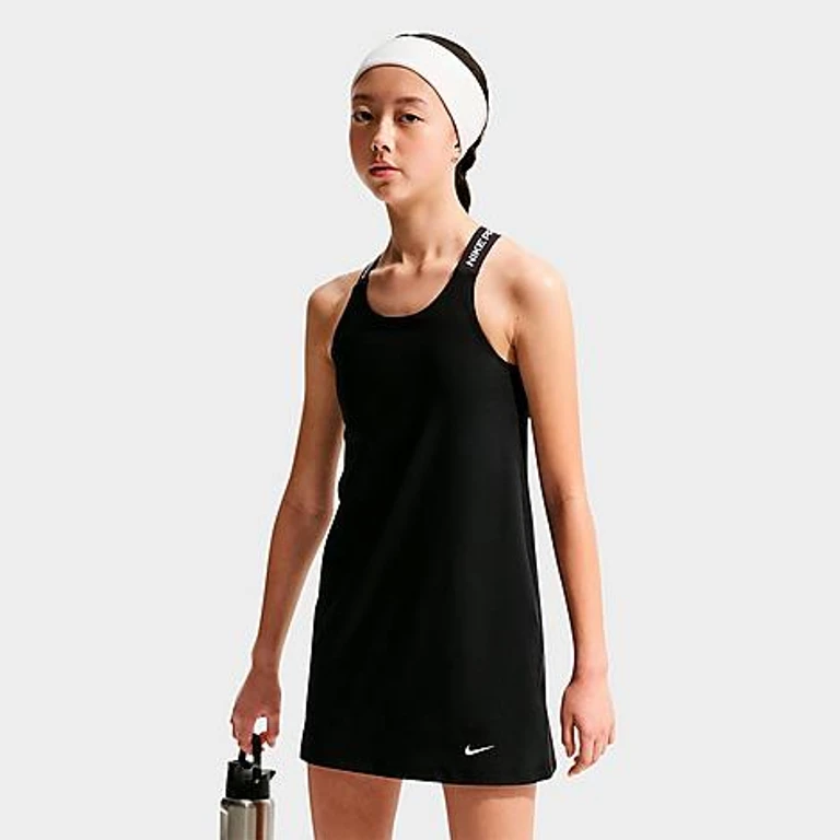 Girls' Big Kids Pro Dri-FIT Training Dress in Black/White Size: XS