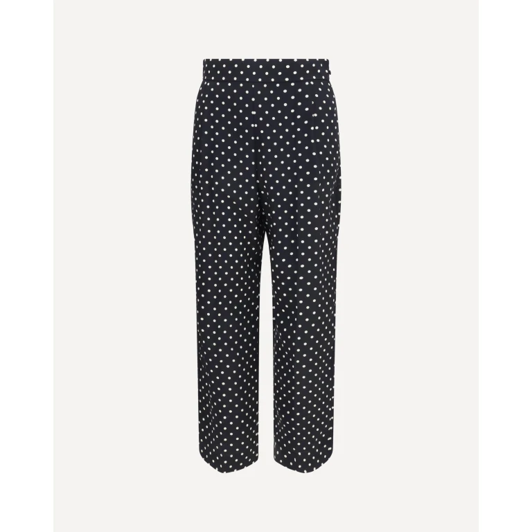 VALENTINO Polka-dot crêpe de chine Pants Female 44