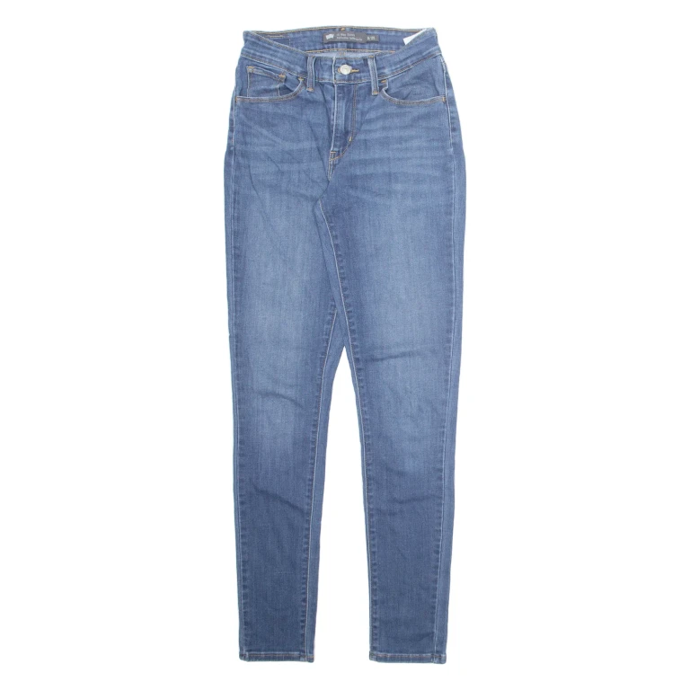 LEVI'S High Rise Womens Jeans Blue Slim Skinny Stone Wash W25 L29