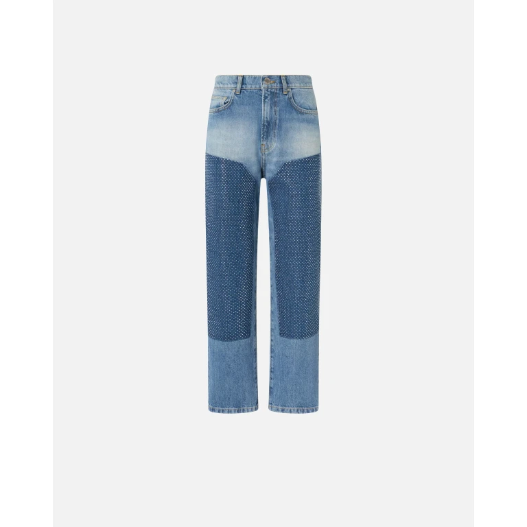 Pinko - Jean droit avec mini clous façon strass - 25