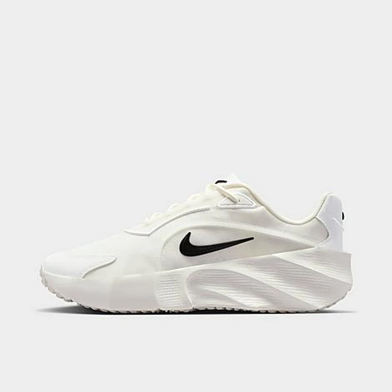 Nike Women's Aura Edge Casual Shoes in Summit White/Summit White/Black Size: 5.0