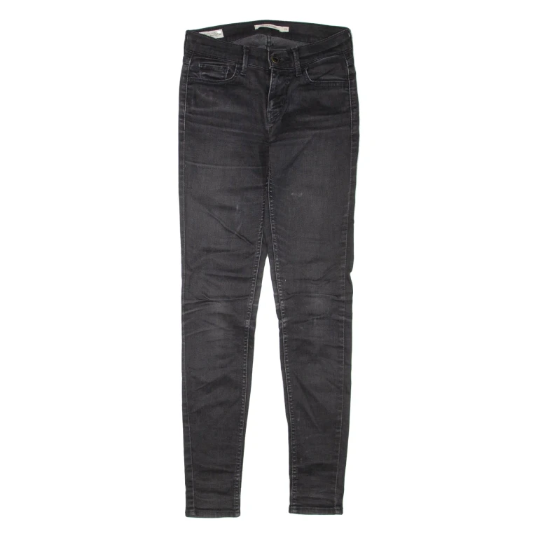 LEVI'S 710 Womens Jeans Black Regular Skinny W25 L30