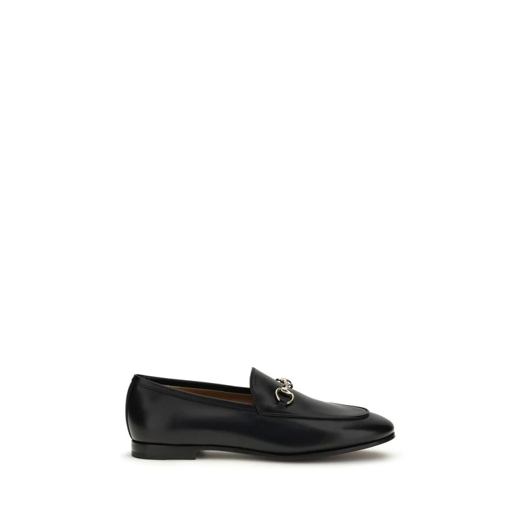 Gucci Black Calf Leather Bos Taurus Slip-On Loafers - Women